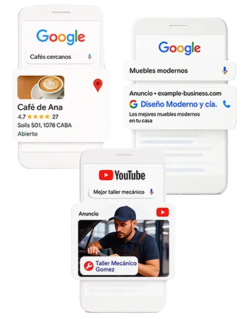 Publicidad digital SEM en Google y YouTube para negocios locales