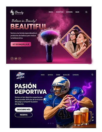 Diseño web profesional con plantillas modernas y creativas